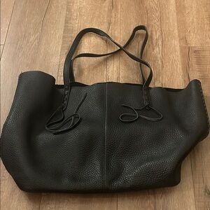 Rebecca Minkoff Black Pebbled Leather Tote